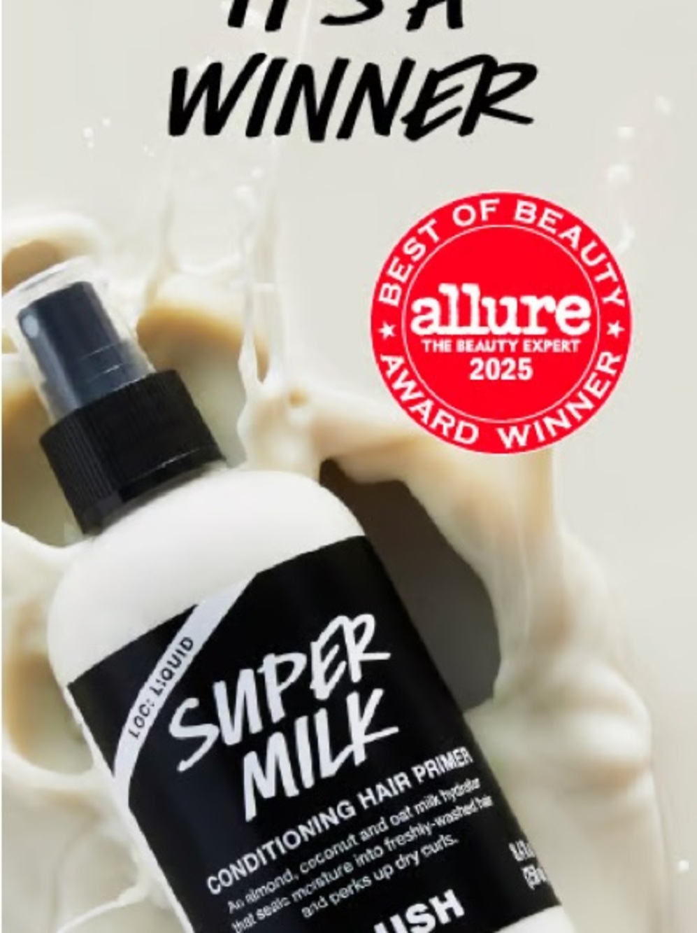 Lush Super Milk Conditioning Hair Primer New in Packaging Almond Coconut Oats